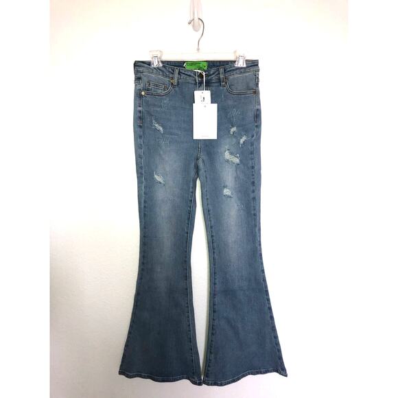 Sandrine Rose Super Flair Distressed Jeans in Rock - 31 - Picture 2 of 11
